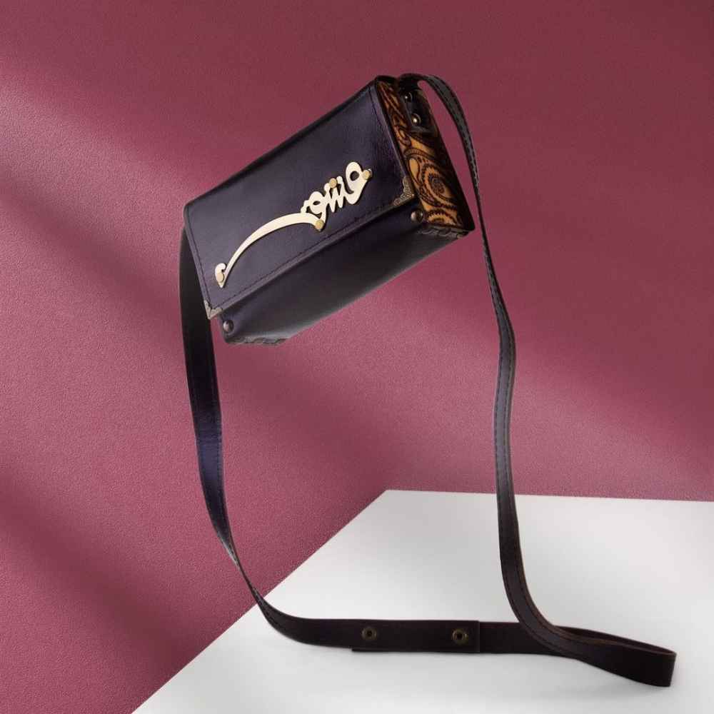 Sac Bandoulière en Cuir Luxueux Fait Main - Design Persan Eshgh