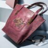 Sac Tote en Cuir Fait Main avec Design Ghayeghi Persan