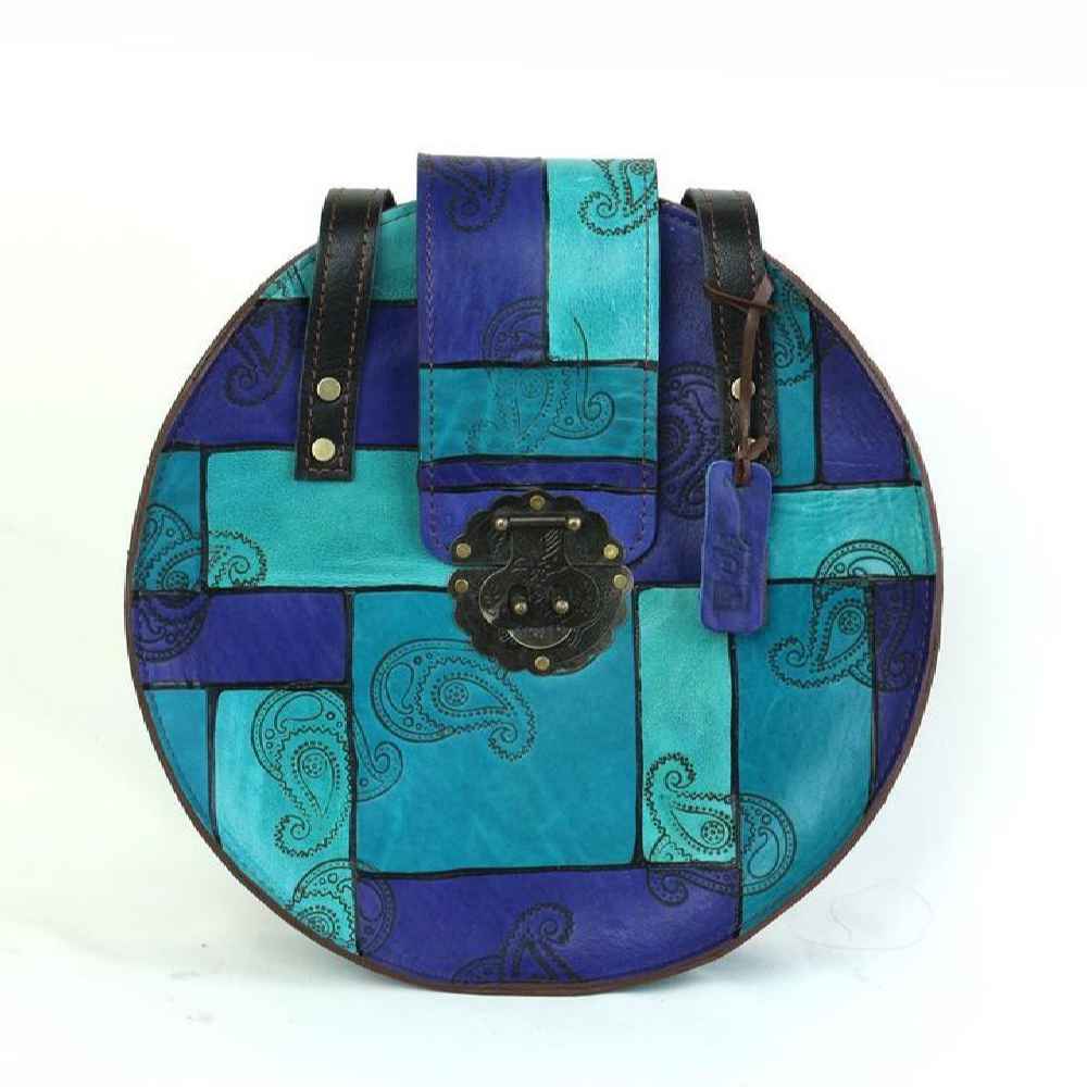 Sac Bandoulière en Cuir Luxueux Fait Main – Édition Round