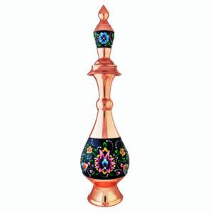 Bouteille décorative en cuivre – Émail Minakari persan Paradis
