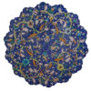 Assiette Décorative en Cuivre Peinte à la Main avec de l'Émail Minakari Persan Floral d'Alvand