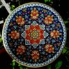 Assiette Décorative en Céramique Peinte à la Main avec Émail Persan Minakari Omid