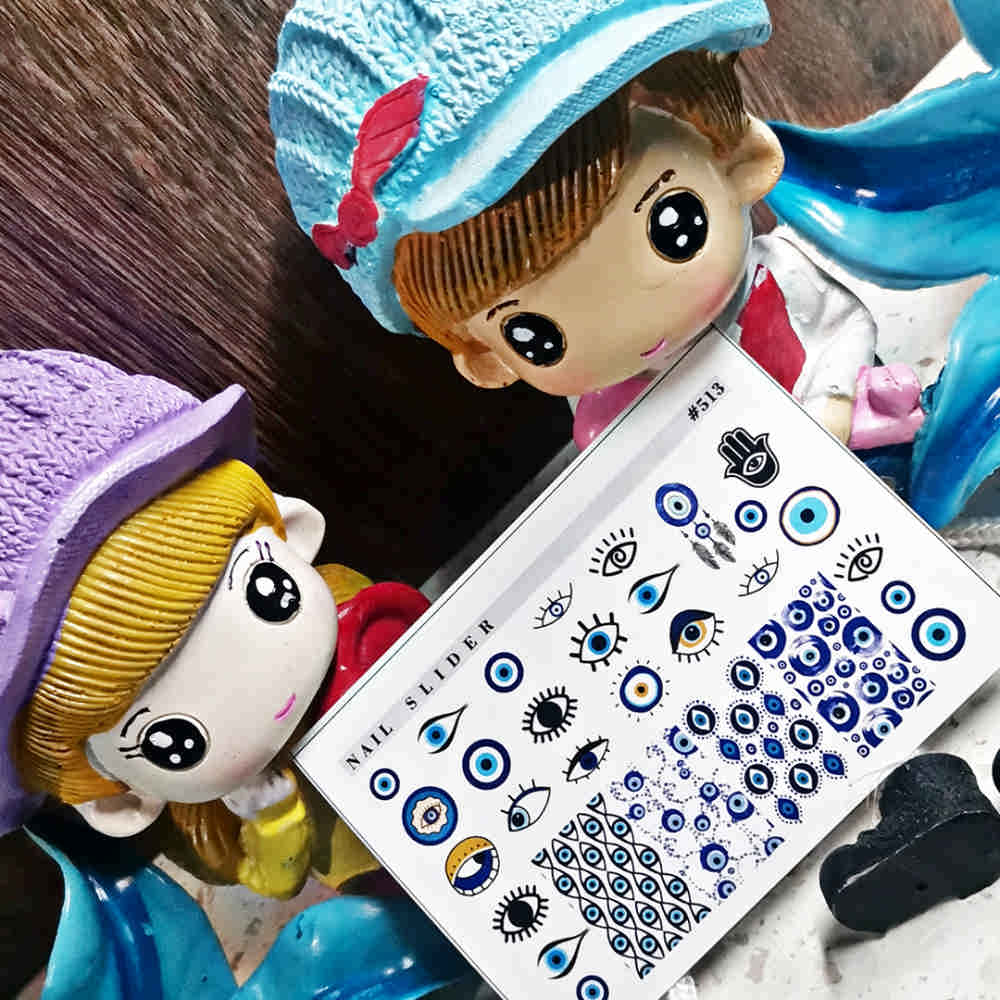 Autocollants pour ongles Mauvais Œil – Cheshm Nazar II