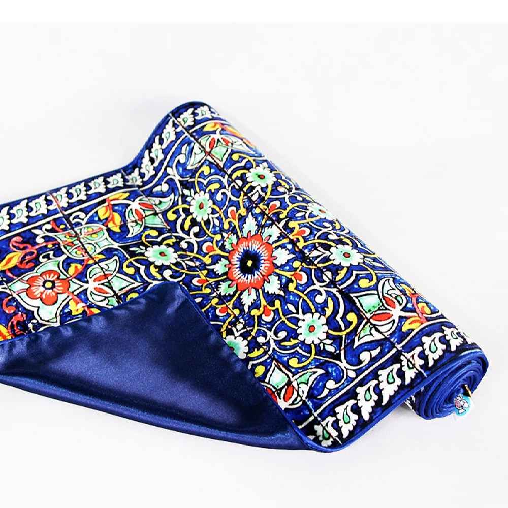 Couverture en velours Élegance Persane Bleue Homa