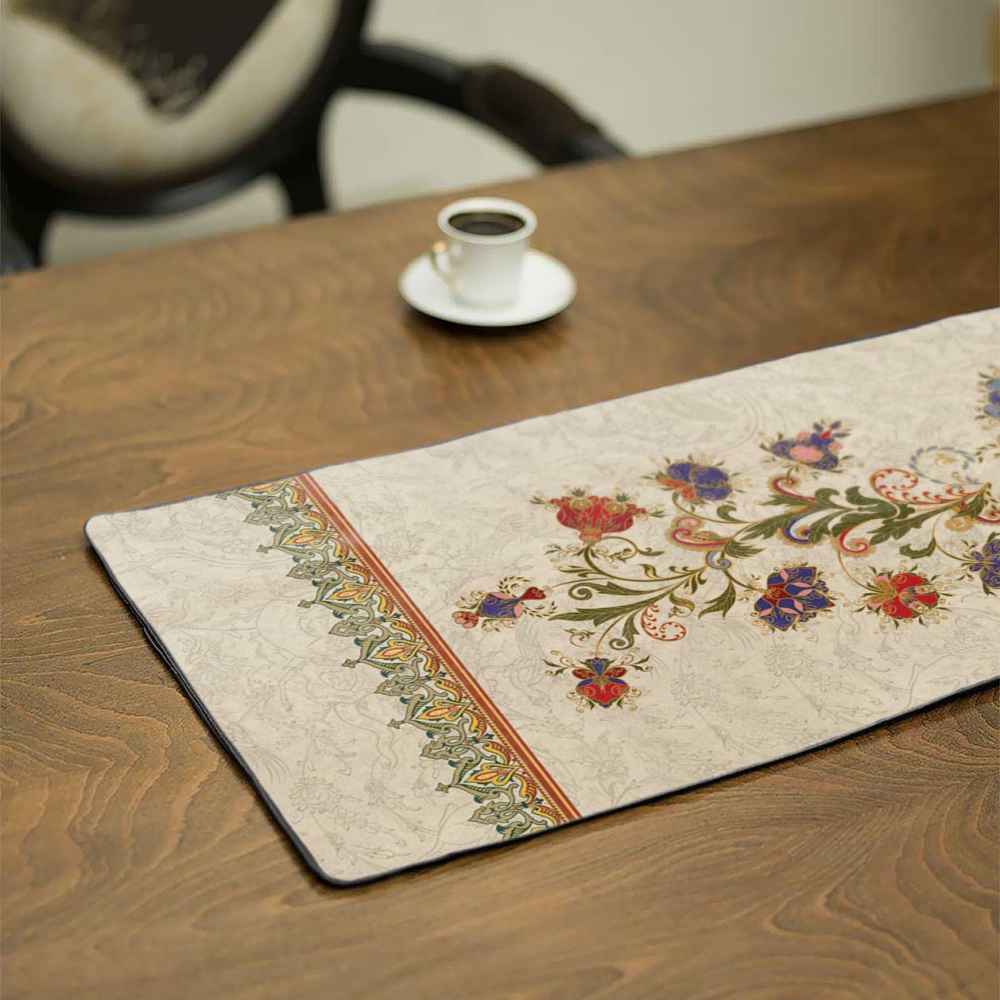 Couverture en velours Élegance Persane Crème Afrooz