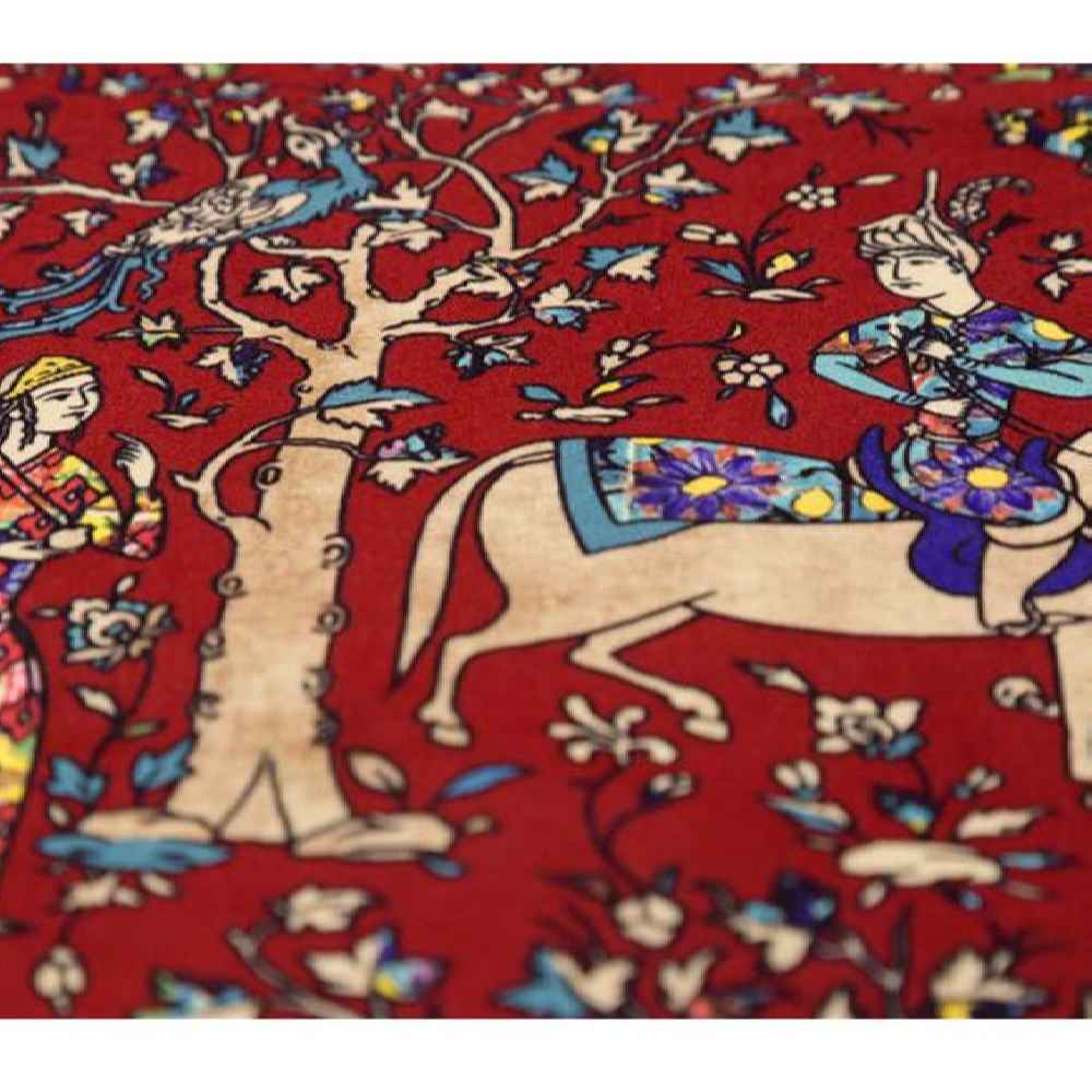 Couverture en velours Élegance Persane Rouge Rakhsh