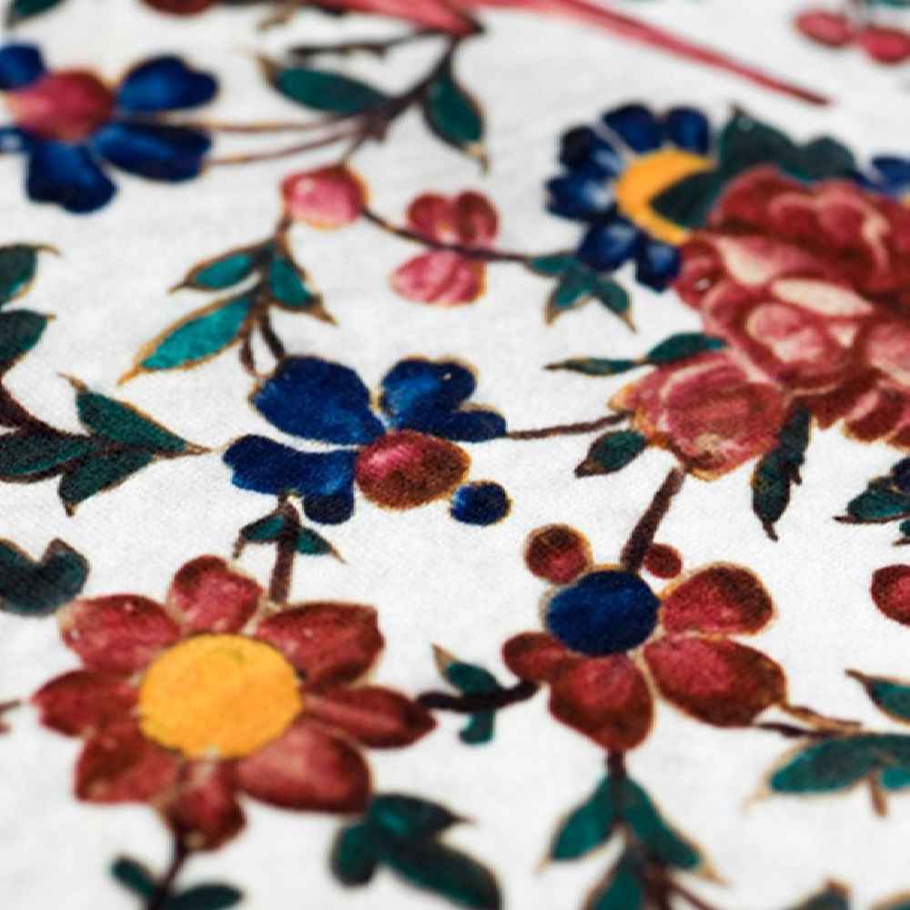 Couverture en velours Élegance Persane Blanche Sana