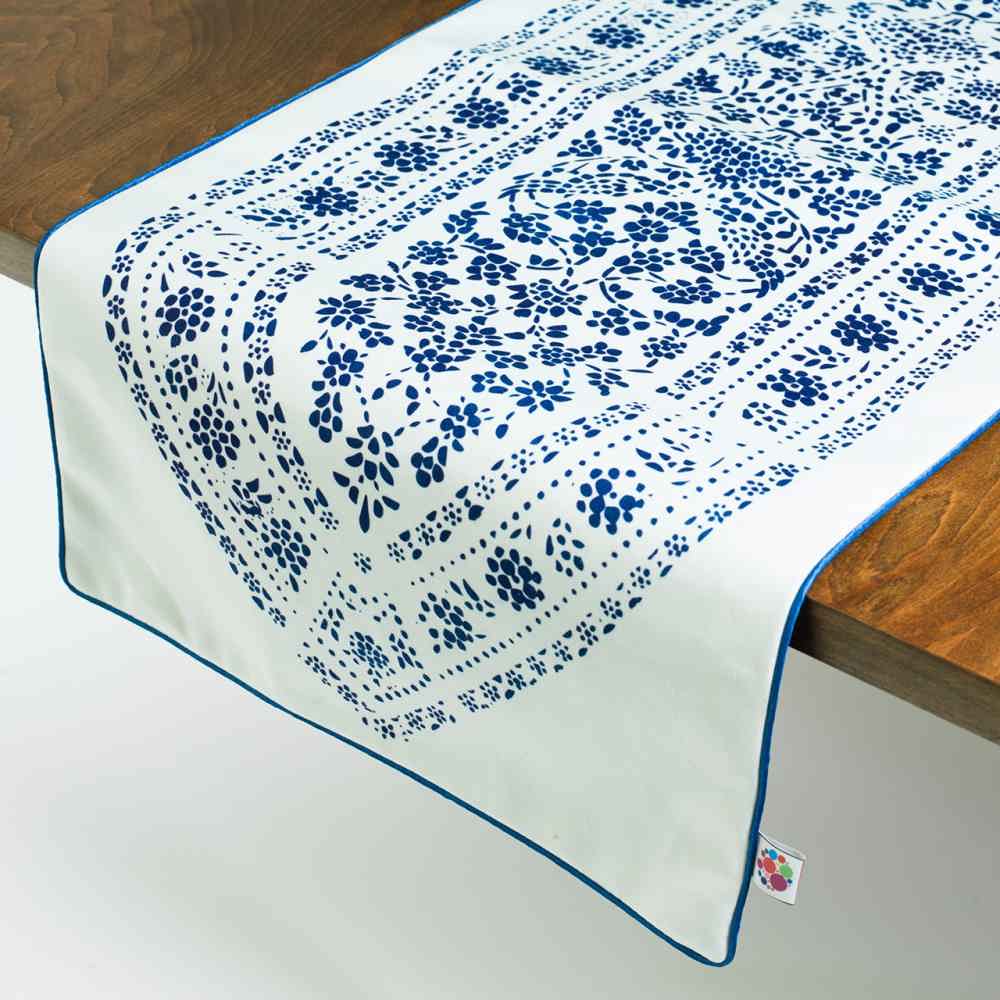 Couverture en velours Élegance Persane Blanche Silva