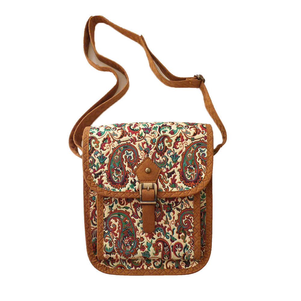 Sac Bandoulière Termeh Persan avec Motif Bohème – Taraneh