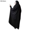 Tchador noir islamique arabe Hijab pour femmes et prière - Jelveha