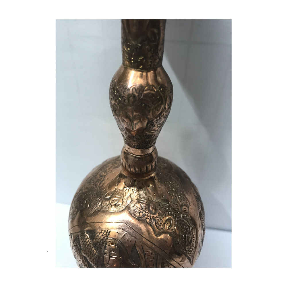 Set de 2 vases décoratifs en cuivre persan gravés fait main modèle Mehmansara