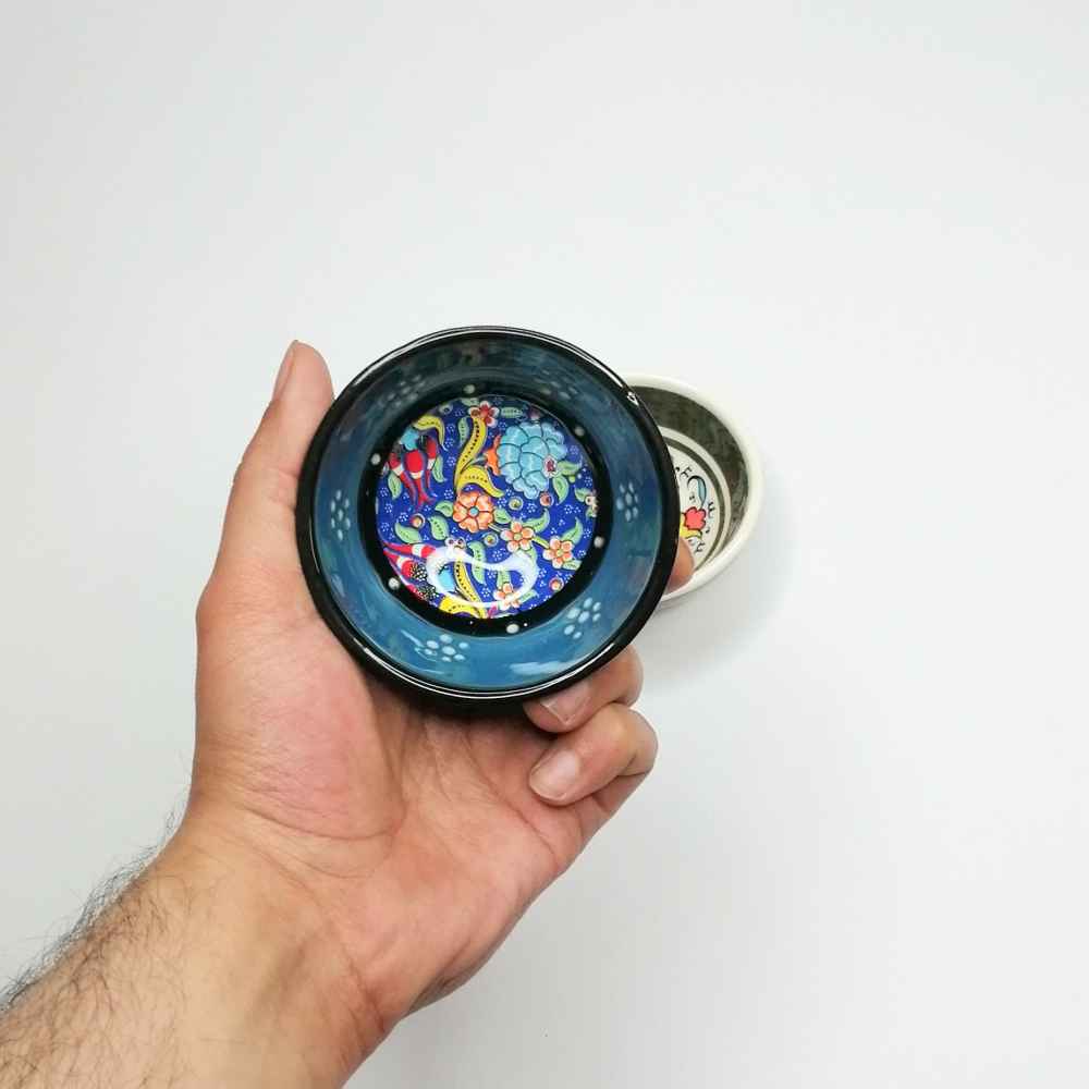 Ensemble de 2 bols décoratifs en céramique fait main modèle Maah