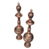 Bouteille décorative en cuivre - Gravure persane artisanale Silvana (lot de 2)