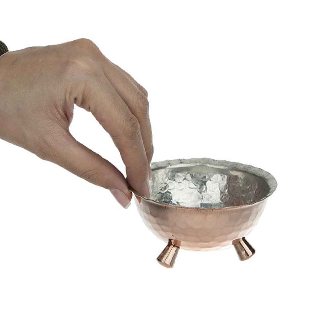 Ensemble de 6 bols de table en cuivre martelé traditionnellement – Hananeh