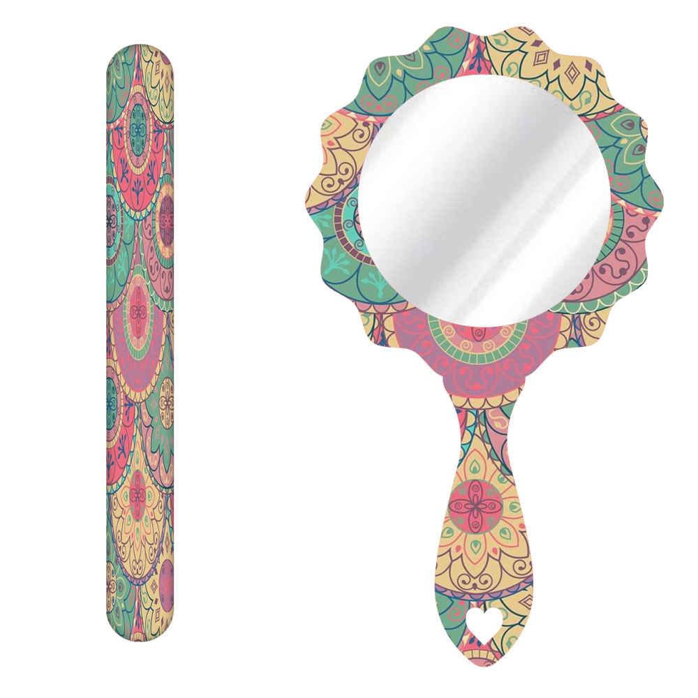 Lime à Ongles Métallique et Set de Miroir avec Motif Inspiré de la Perse - Motif Hadis