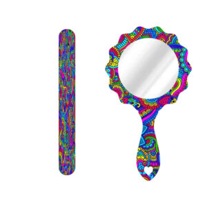 Lime à Ongles Métallique et Set de Miroir avec Motif Inspiré de la Perse – Motif Rangarang