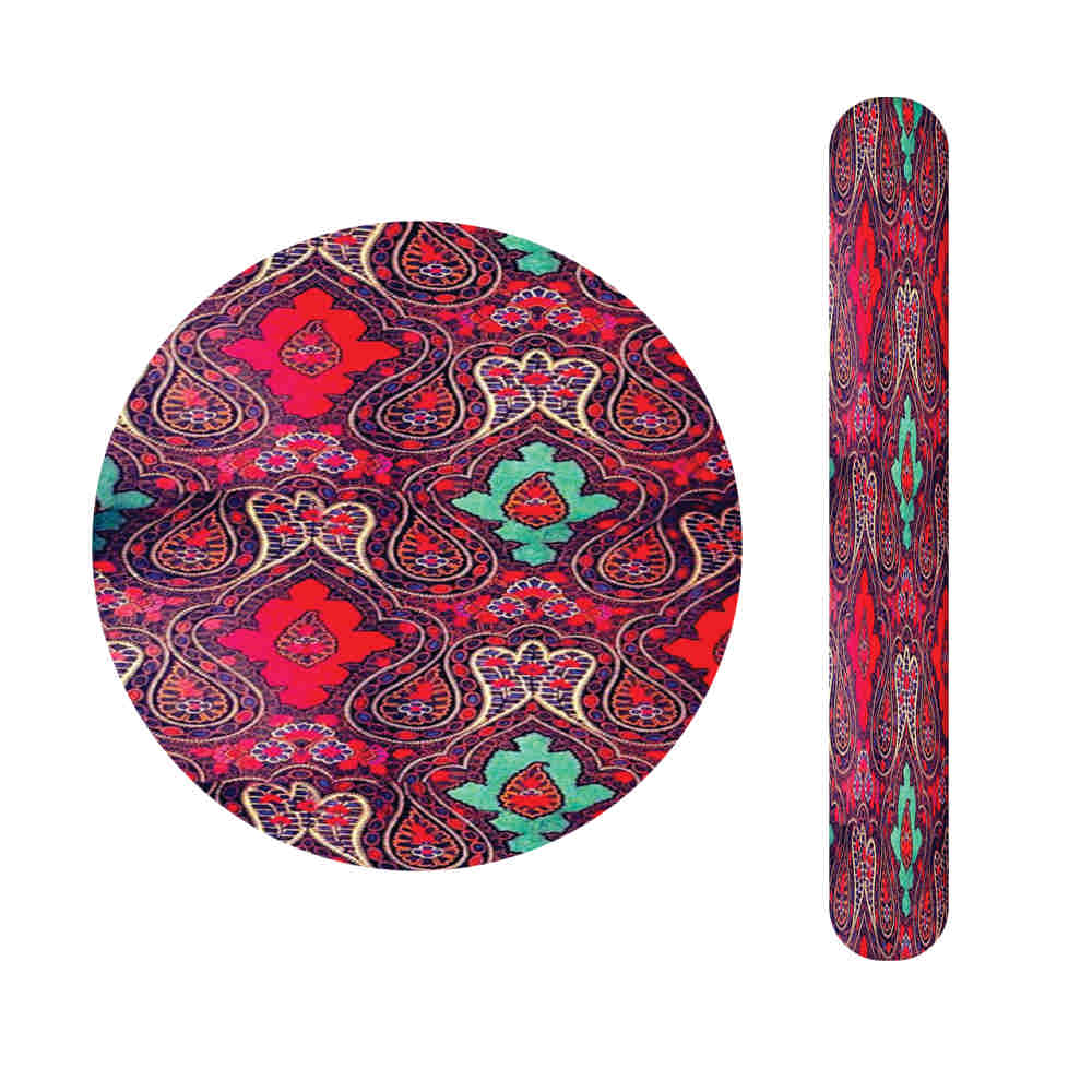 Lime à Ongles Métallique et Set de Miroir avec Motif Inspiré de la Perse - Motif Sorkhabi