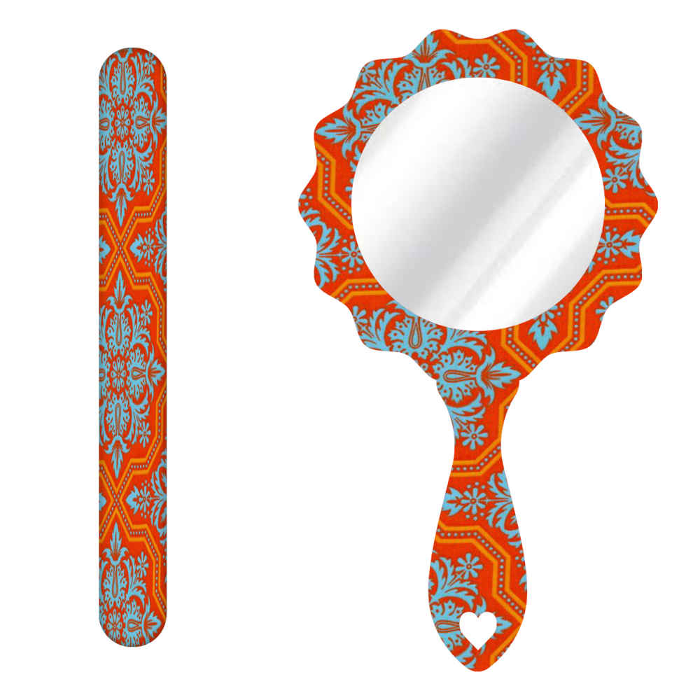Lime à Ongles Métallique et Set de Miroir avec Motif Inspiré de la Perse - Motif Yara