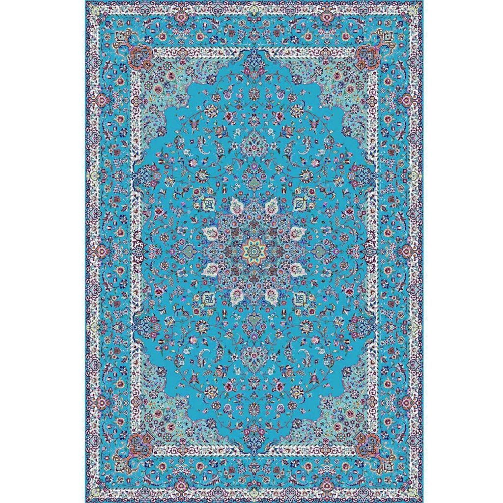Grand tapis de sol intérieur de style bohème persan Sina