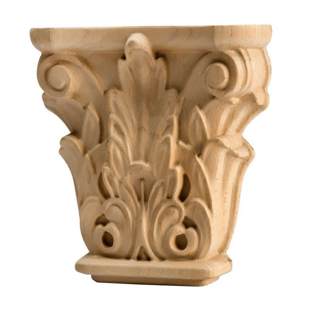 Modèle de capitale en bois sculpté S20-2