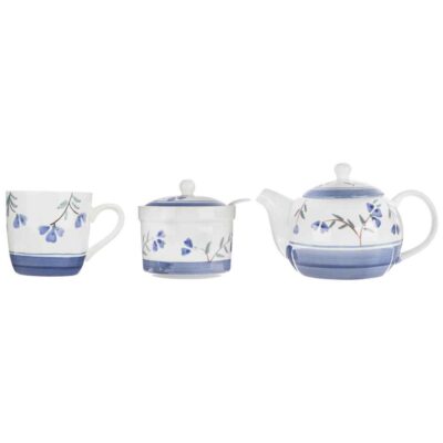 Service à thé en porcelaine victorienne modèle Ava avec théière