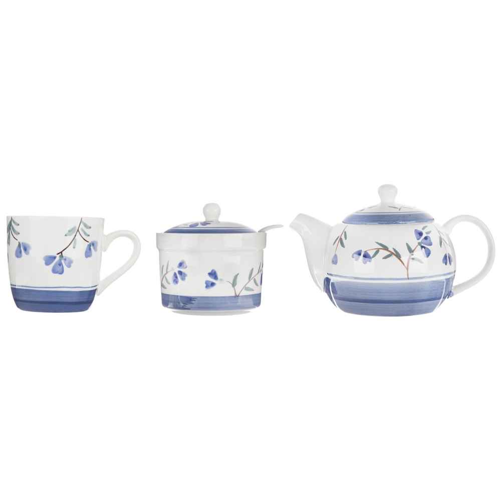 Service à thé en porcelaine victorienne modèle Ava avec théière