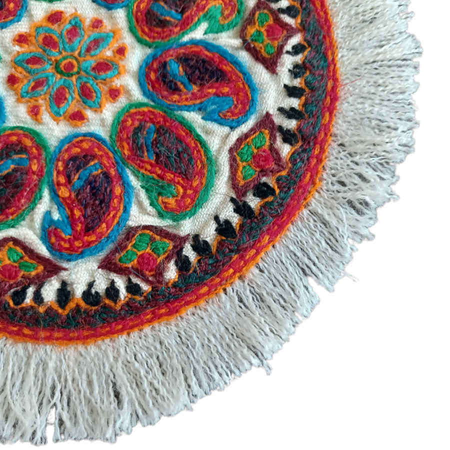 Nappe Pateh Kerman Héritage, nappe faite à la main Firoozeh