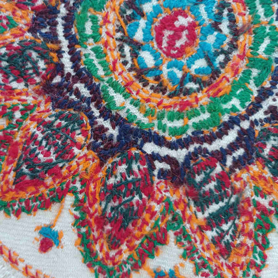 Nappe Pateh Kerman Héritage, nappe faite à la main Khorshidi