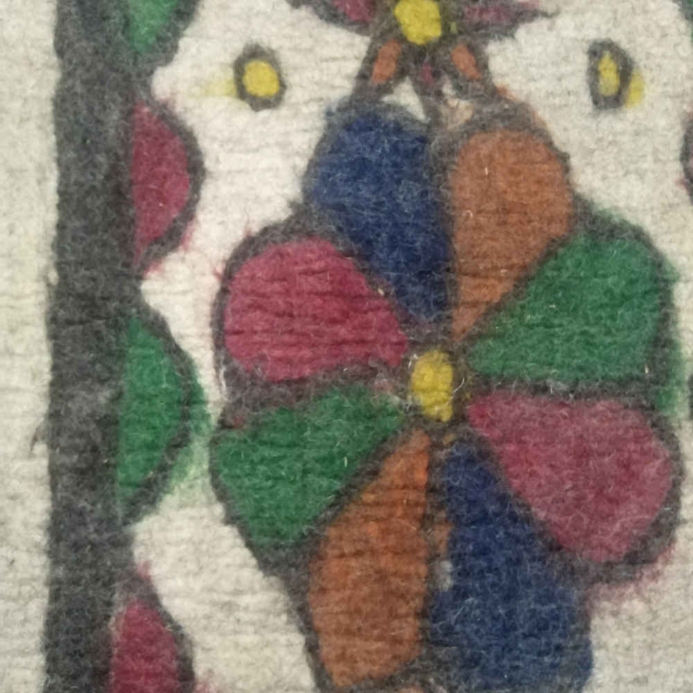 Tapis en feutre de laine persan 100% naturel et fait main Rokhsar