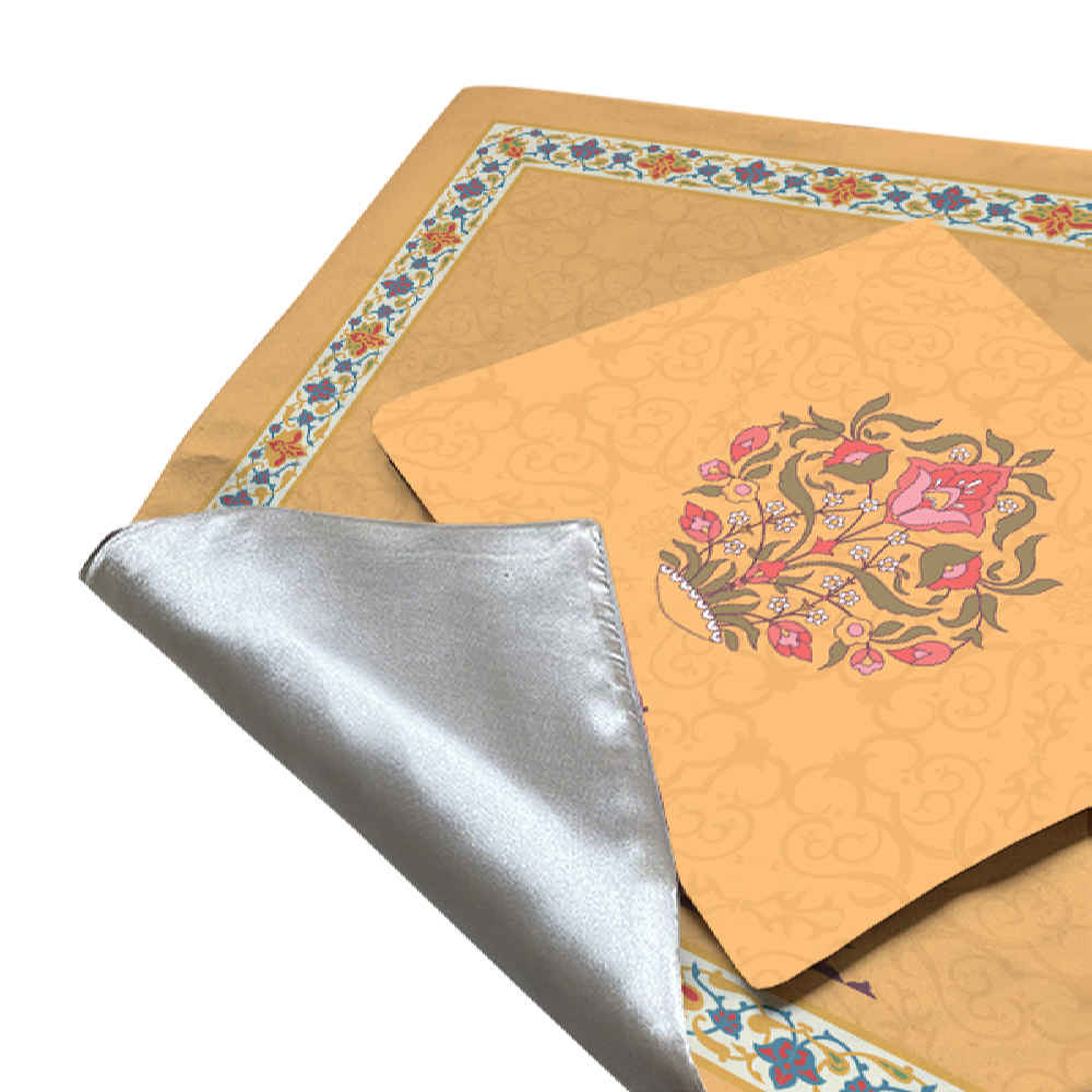 Tapis de prière de voyage pour musulman taille poche et portable Sajada Crème