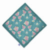 Tapis de prière de voyage pour musulman taille poche et portable Sajada Fleurs Bleues