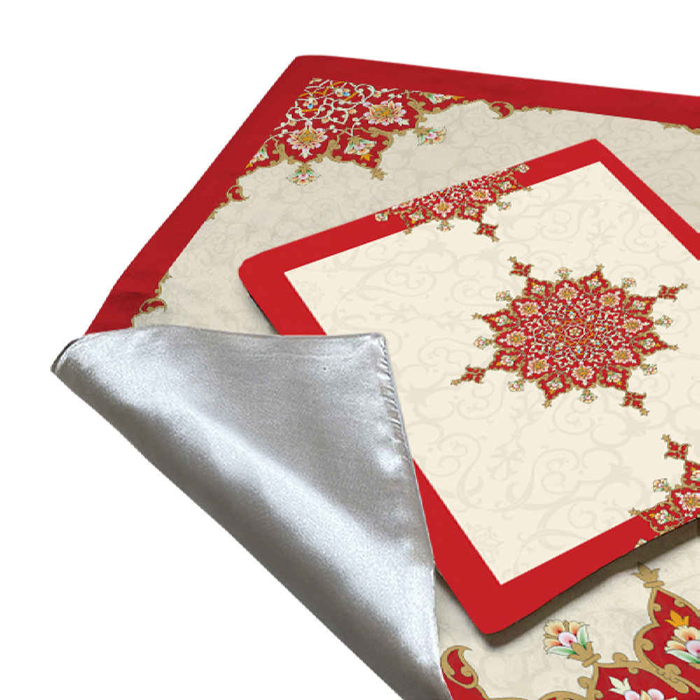 Tapis de prière de voyage pour musulman taille poche et portable Sajada Rouge Eslimi