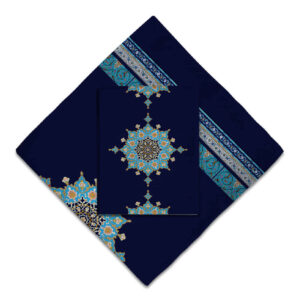 Tapis de prière de voyage pour musulman taille poche et portable Sajada Bleu Marine