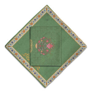 Tapis de prière de voyage pour musulman taille poche et portable Sajada Vert Eslimi