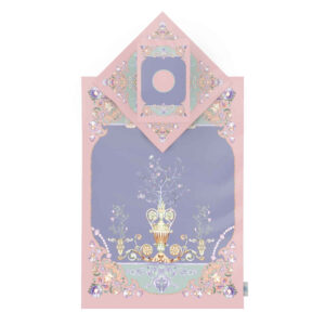 Tapis de Prière Islamique en Velours Léger avec Motif Eslimi