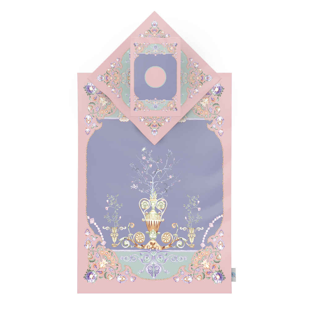 Tapis de Prière Islamique en Velours Léger avec Motif Eslimi