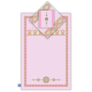 Tapis de Prière Islamique en Velours Léger Rose
