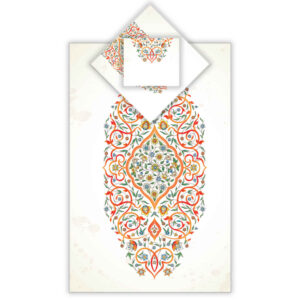 Tapis de Prière Islamique en Velours Léger avec Blanc