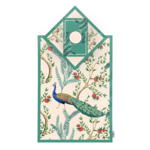 Tapis de Prière Islamique en Velours Léger avec Motif d’Oiseaux et Fleurs