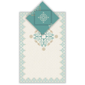 Tapis de Prière Islamique en Velours Léger Blanc
