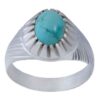 Bague en Argent Persan Faite Main avec Turquoise de Neyshabur Farima
