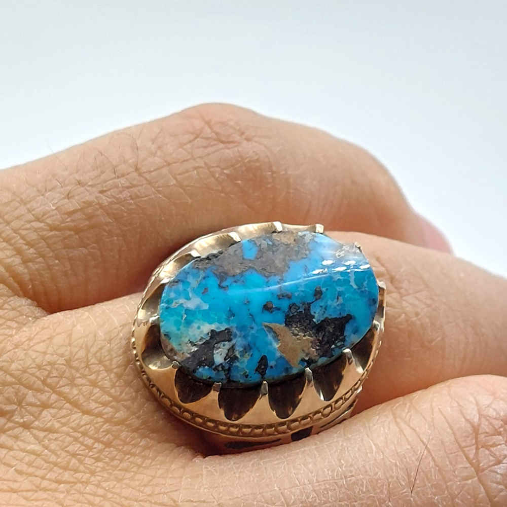Bague en Argent Persan avec Turquoise de Neyshabur Farima Farzad