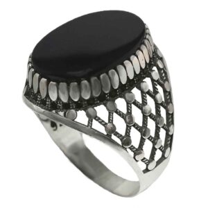 Bague en argent Agate pour homme Élégance Pedram