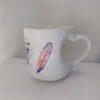Mug en céramique persan avec poignée en forme de cœur