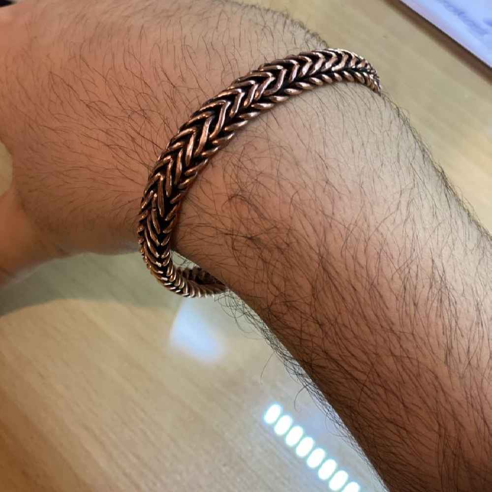 Bracelet en cuivre – Modèle Raika tressé