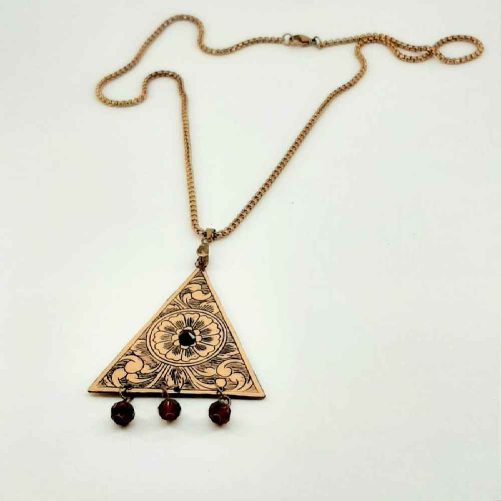 Collier en cuivre gravé artistique – Ghalamzani