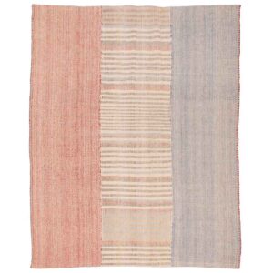 Tapis Jajim persan authentique tissé à plat rayé Tava