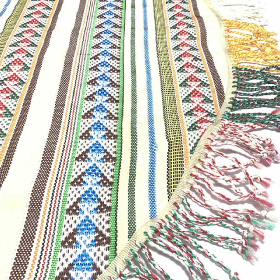 Tapis Jajim persan authentique tissé à plat rayé Zanbagh