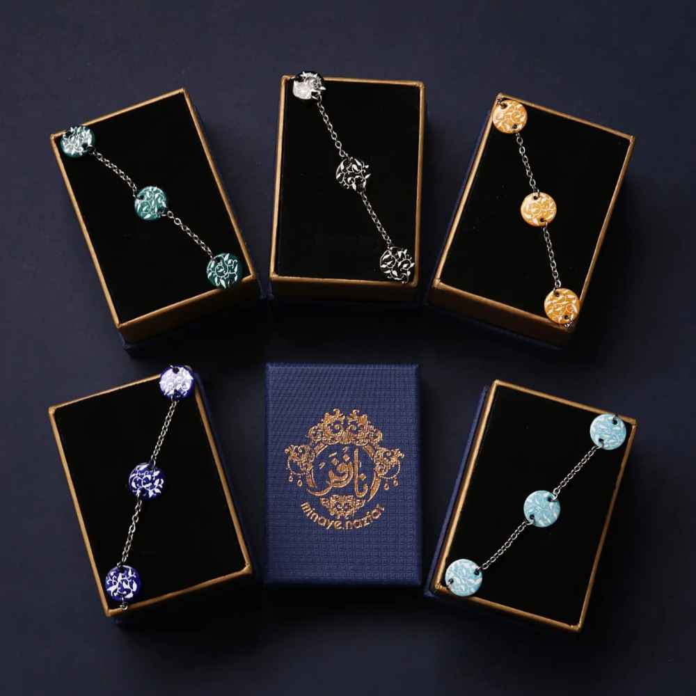 Bracelet de cheville en émail persan Modèle Rokh