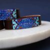 Bracelet artistique en cuir et cuivre Minakari - Raika Artistique